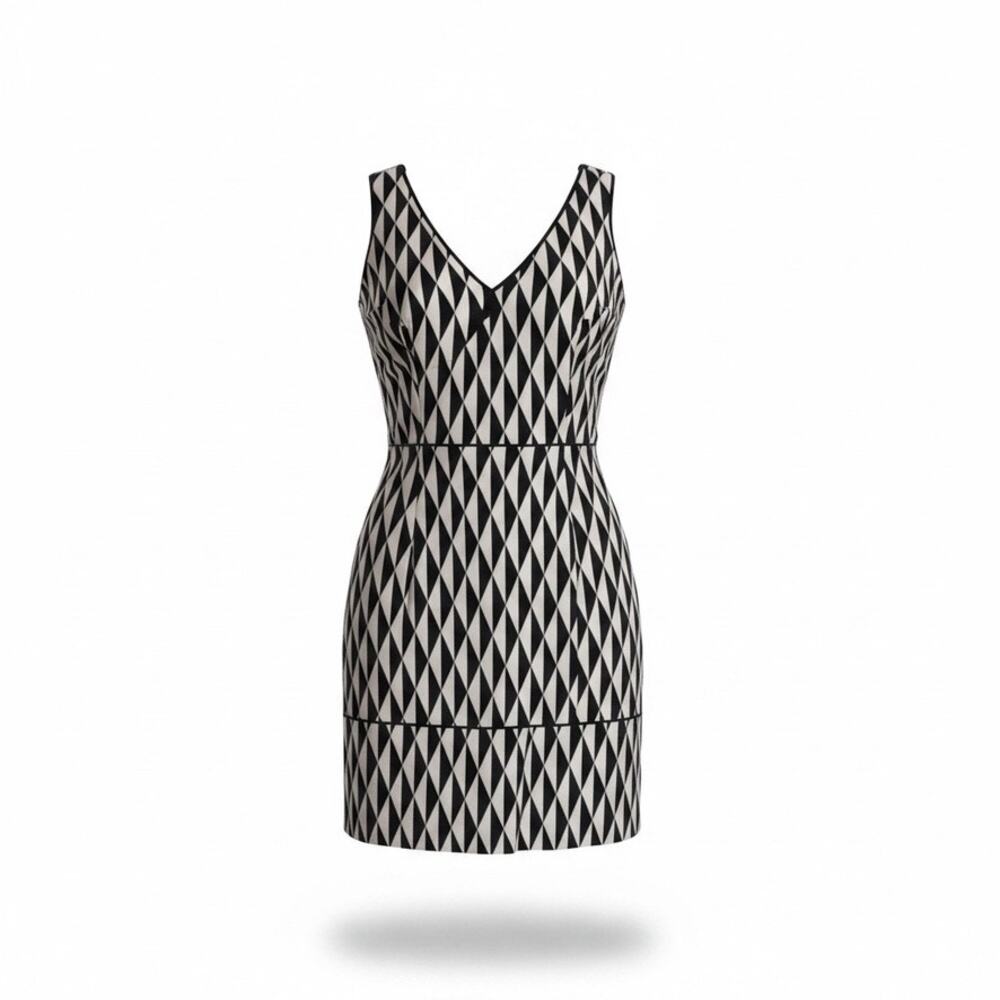Banana Republic Women's Geometric Diamond Print Sleeveless Dress Size 10